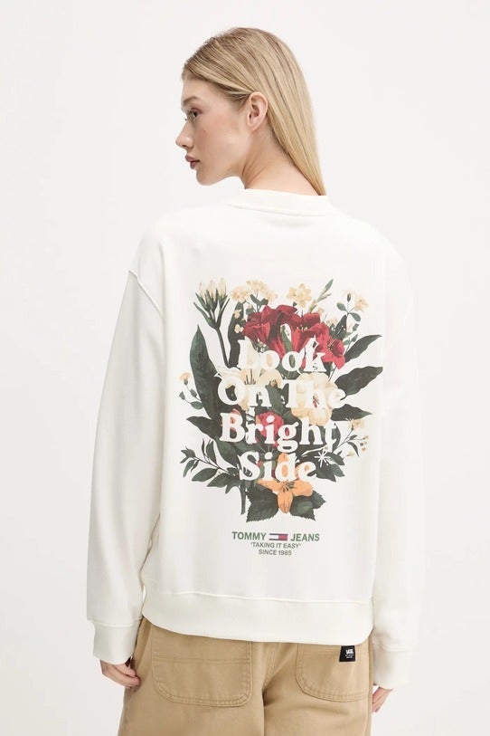 تومي جينز سويت شيرت بياقة دائرية برسومات - Image 2